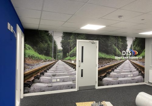 Train Track training wall wrap